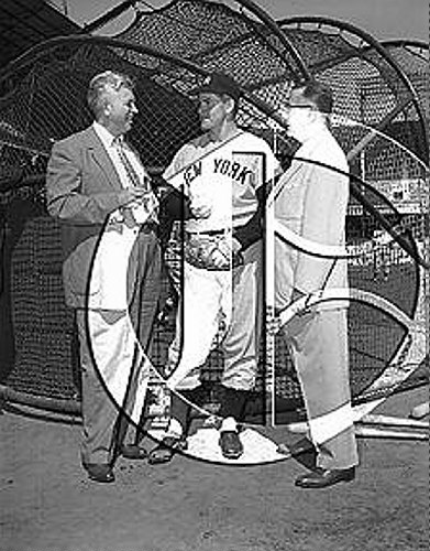 Bob Turley  with Rawlings reps at Ebbets Field55N0223